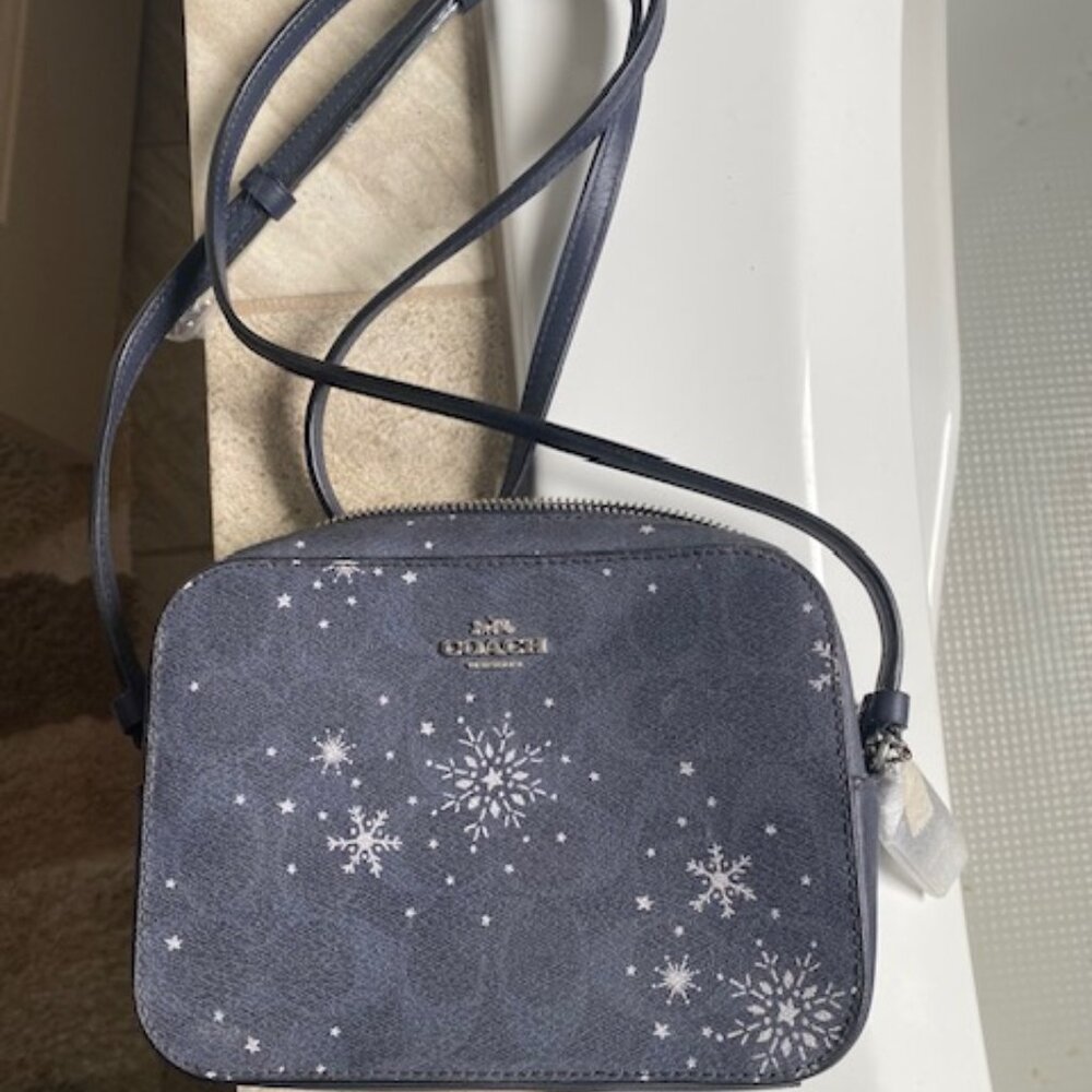 Coach Snowflake Mini Camera Bag Crossbody Handbag Purse - NEW